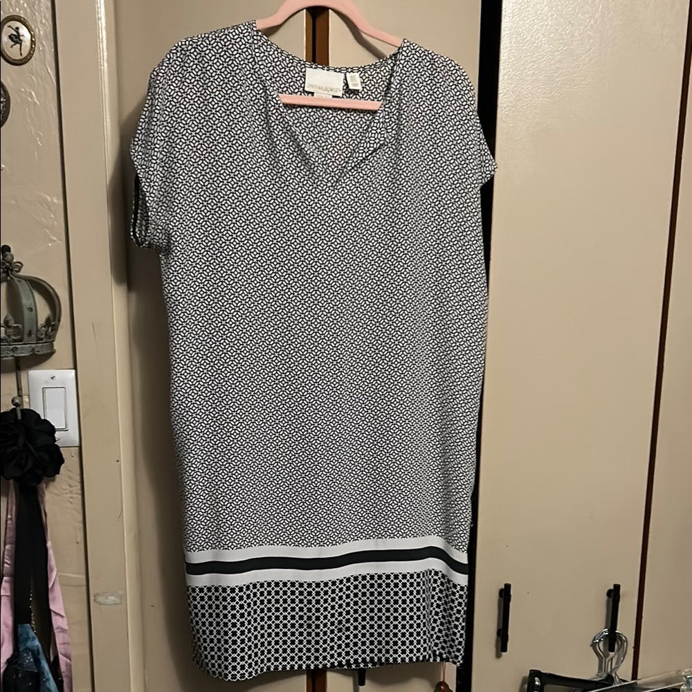 Cynthia Rowley Black and White Silk Dress